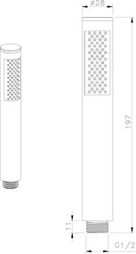 Sapho Sapho, Ručná sprcha, 185mm, medená matná, DO221