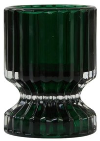 Sklenený svietnik PIP, dark green, Ø7x10 cm