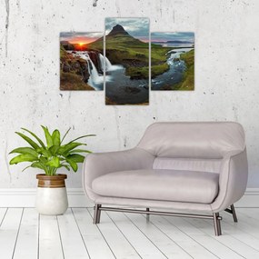 Obraz - Kirkjufell pri západe slnka (90x60 cm)