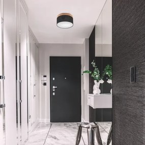 Brilagi - LED Stropné svietidlo BELLADONNA 1xE27/15W/230V pr. 30 cm čierna/dub