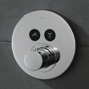 AXOR ShowerSelect termostat s podomietkovou inštaláciou, rozeta Round, pre 2 spotrebiče, chróm, 36723000