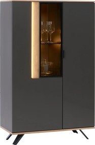 XXXLutz VYSOKÁ KOMODA, antracitová, farba duba, 92,9/136,6/42 cm Dieter Knoll - Komody - 001770000706