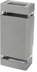 BERGE LED vonkajšie svietidlo HANA strieborné - 2 x GU10 - 230V