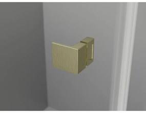 Mexen Lunar T, výklopný ľavý sprchový kút 125 x 100 cm, 8mm číre sklo, zlatý matný profil, 834T-125-100-55-00-L