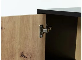 TV stolík/skrinka Oksawi 2K1D, Farby: čierna / dub artisan