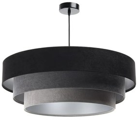 Luster na lanku TRINITI 1xE27/60W/230V čierna/šedá