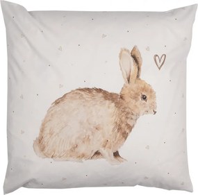 Obliečka na vankúš s motívom zajačika a srdiečok Bunnies in Love - 45*45 cm