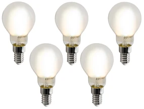 Sada 5 inteligentných LED žiaroviek E14 P45 matných 4,2 W 470 lm 2700-6500 K