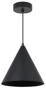 Závesné svietidlo Soho, 1x čierne kovové tienidlo, (fi 25cm)