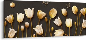 Obraz - Tulipány - abstraktné (120x50 cm)