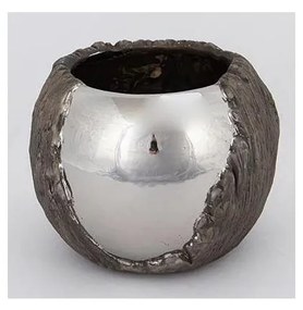 Kvetináč pr. 18,5 cm strieborná/hnedá