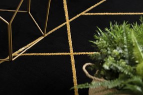 Dywany Łuszczów Kusový koberec Emerald geometric 1012 black and gold - 140x190 cm