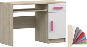 Písací stôl SCOUT - dub sonoma/biely (viac variant)