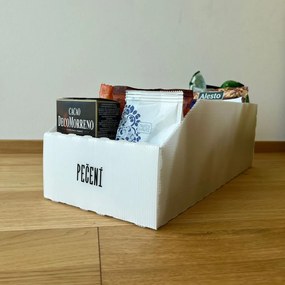 Prosperplast Úložný box, plastový 20x50x16cm - do špajzy aj do skrine KARTONPLAST - BIELY