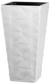 Kvetináč Diva Slim Štvorec 40 biela