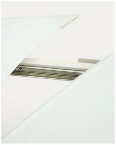 Biely rozkladací jedálenský stôl so sklenenou doskou 100x130 cm Yodalia – Kave Home