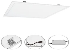 ECOLITE LED panel do kazetového stropu ZEUS, 45W, 4000K, IP20, 4600lm, Ra >90, biely