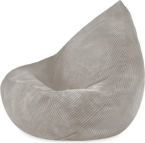 Sedací vak pre deti – béžový, prémiový manšestr