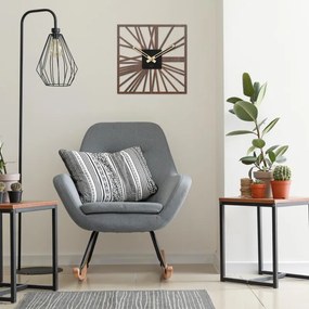 Drevené nástenné hodiny z HDF - Čierne, biele alebo orech | SENTOP HDFK038-orech wenge