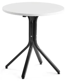 Stôl VARIOUS, Ø700x740 mm, čierna, biela