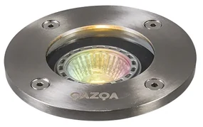 Inteligentný zemný reflektor z nerezovej ocele vrátane WiFi GU10 IP65 - Basic Round