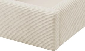 Posteľ Inez 180x200 cm, krémová štruktúrovaná látka