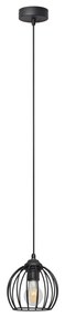 Helam Luster na lanku MERCURE 1xE27/60W/230V pr. 16 cm čierna HE1181