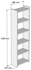 Regál Nuvopo 1 (borovica atlantická) . Vlastná spoľahlivá doprava až k Vám domov. 1092808