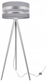 Stojacia lampa Intense Chrome, 1x textilné tienidlo (výber zo 6 farieb), (výber z 5 farieb konštrukcie), (fi 40cm)