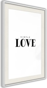 Plagát s jednoduchým nápisom - Simple Love