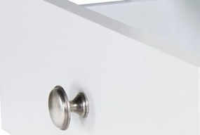 Široká úložná vitrína Landwood, biela