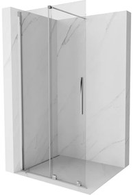 Mexen Velar, posuvné dvere do otvoru typ Walk-In 75 cm, 8mm číre sklo, chrómová, 871-075-000-03-01