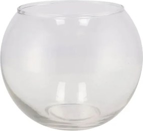 Baňatá sklenená váza Sphere transparent - Ø 17*14 cm