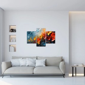 Obraz - Abstraktná maľba kvetov III. (90x60 cm)