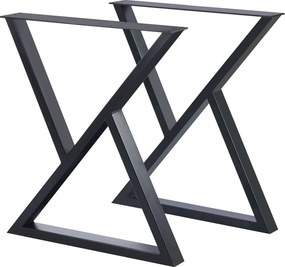 Vintino Kovové stolové nohy 71 × 60 cm – čierne (2 ks)