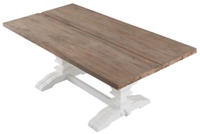 Stôl Chester 200 x 100 x 78 cm white&amp;natural grey