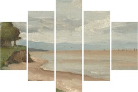 Obraz - Jean-Baptiste-Camille Corot, Beach Near Etretat, reprodukcia (150x105 cm)