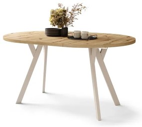 Rozkladací jedálenský stôl ARTUR dub artisan/béžová