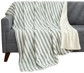 Biela/zelená deka 150x190 cm Soren Wellsoft – Mijolnir