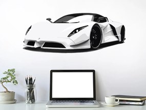 Športové auto textilní prelepiteľná nálepka na stenu 47 × 19 cm