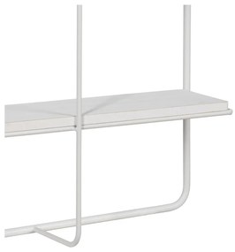 Biela poschodová kovová polica 51 cm – Ixia
