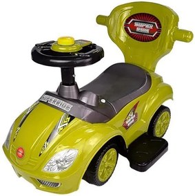 LEAN CARS Detské odrážadlo 3v1 Mega Car s vodiacou tyčou, žlté