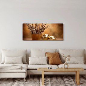 Obraz vajec a mačičiek (120x50 cm)