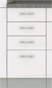 Dolná kuchynská skrinka Bianka 40D, 40 cm, biely lesk%