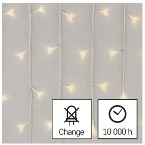 EMOS Vonkajšia vianočná opona LED na diaľku. Ovládanie svetiel STALACTITE LIGHTS, 300xLED, teplá biela, 5