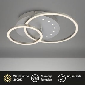 Brilo - stmievateľné stropné LED svietidlo LED/26W/230V 3000K matný chróm
