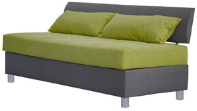 Jednolôžková posteľ (váľanda) 90 cm Blanár Roman (sivá + zelená) (s matracom z HR peny) (s úložným priestorom). Vlastná spoľahlivá doprava až k Vám domov. 1018142
