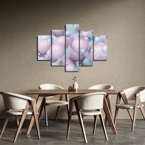 Abstraktný obraz - Pastelové guľa (150x105 cm)