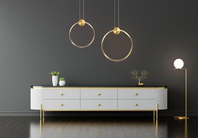 Toolight Toolight, LED stropné svietidlo 50cm 23W 4000K APP1400-CP, zlatá matná, OSW-00958