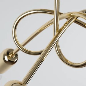 Sollux SL.1437 - Prisadený luster LOOP 3xE27/15W/230V zlatá